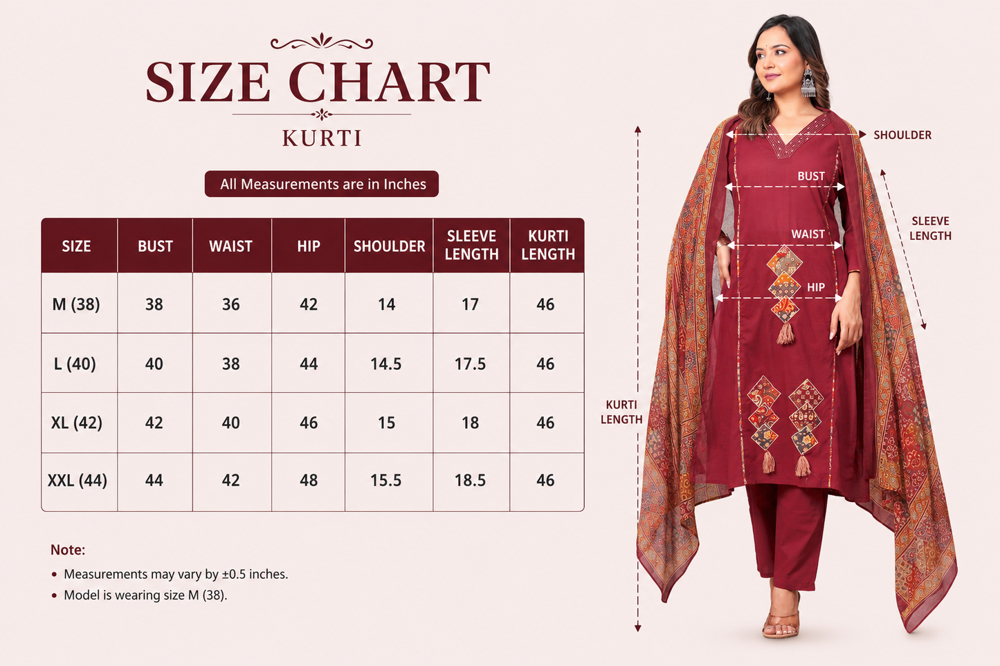 Maroon Printed Kurta Pant Set with Designer Dupatta for Women-Attire Vogue