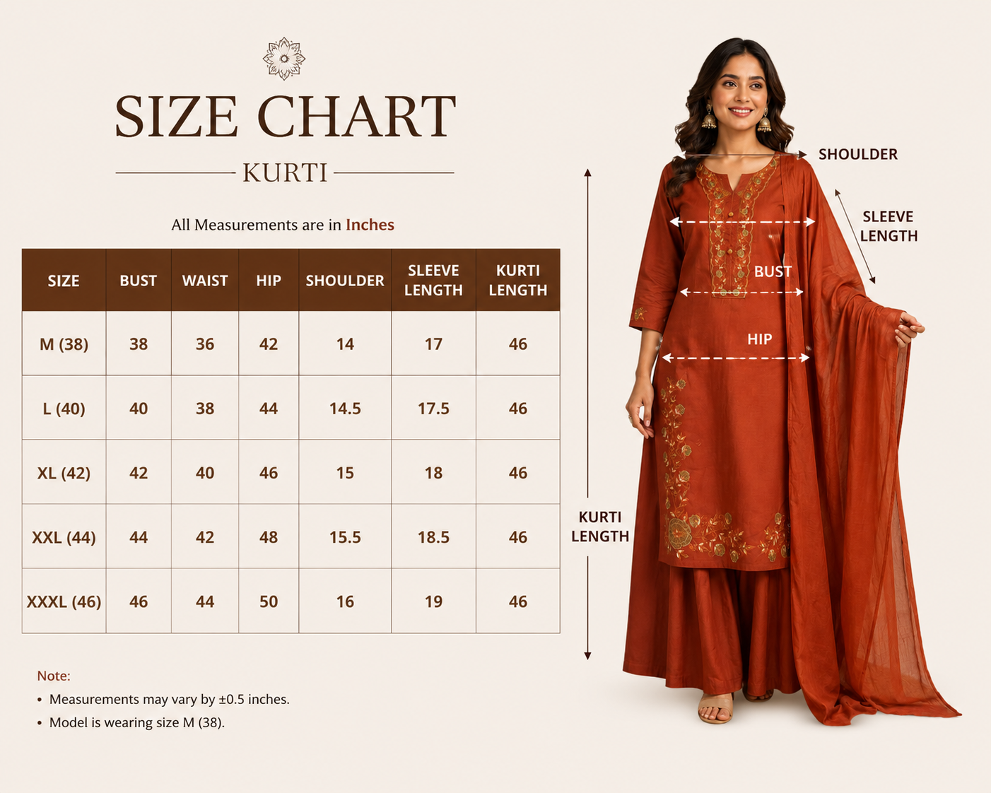 Rust Orange & Mustard Yellow Embroidered Kurta Set for Women with Dupatta & Palazzo – Ethnic Party Wear