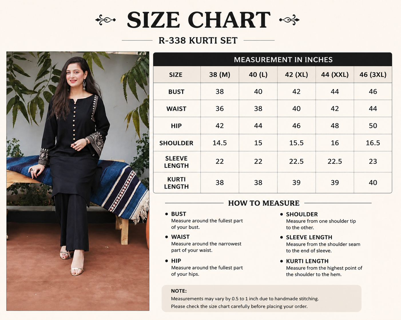 Attire Vogue Women's Pure Cotton Kurti Pant Set with Embroidery Work – Black, Navy Blue & Maroon