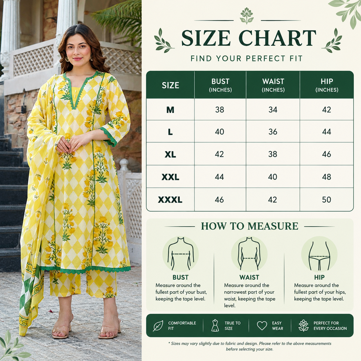 Floral Yellow Printed Anarkali Suit Set with Dupatta