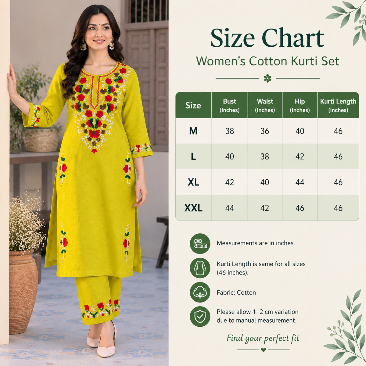 Women’s Premium Embroidered Maroon Red & Mustard Yellow Kurti Palazzo Set | Elegant Floral Ethnic Wear