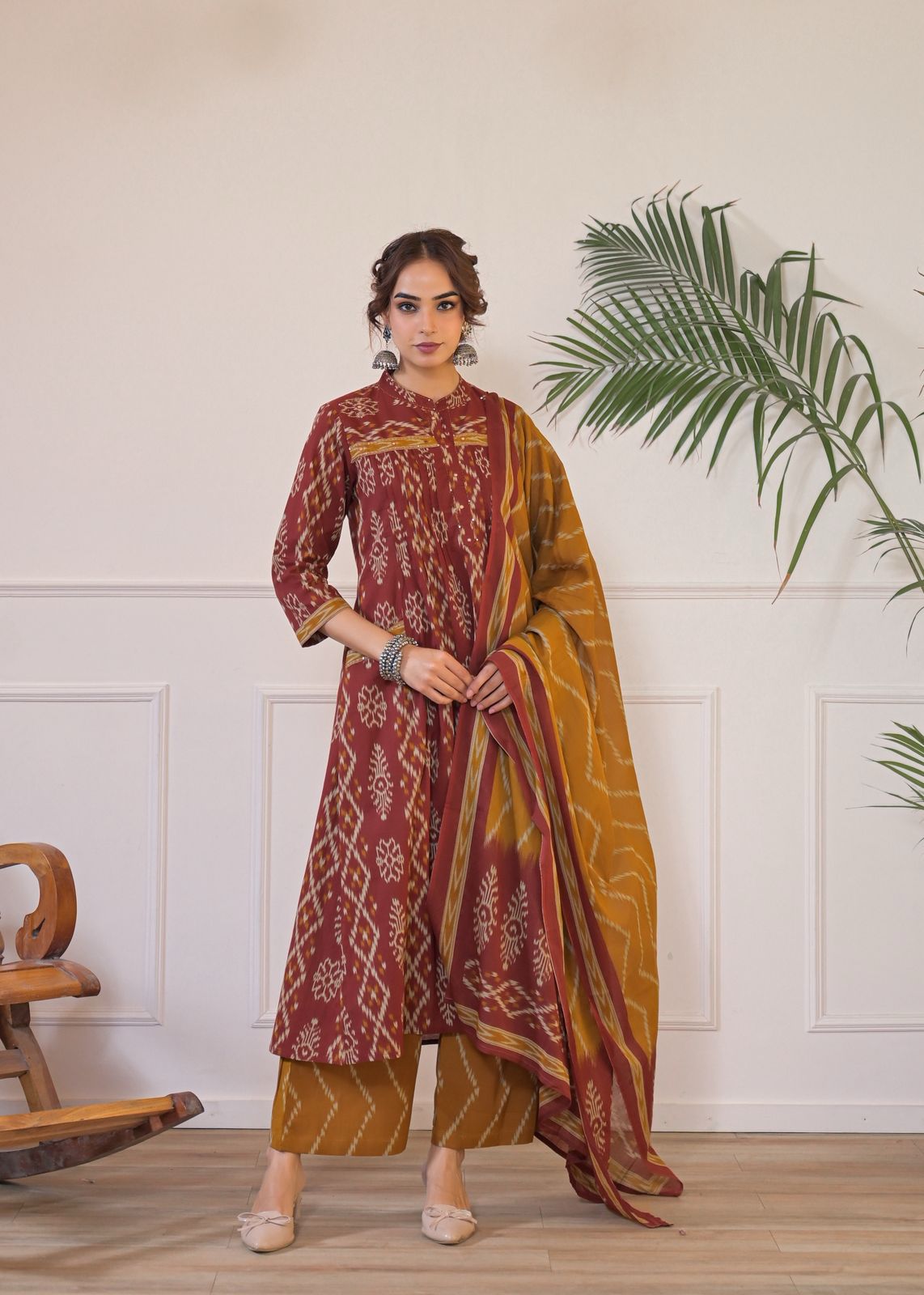 Women's Teal Printed A-Line Kurta Pant & Dupatta Set | Elegant Ethnic Wear for Festive & Casual Occasions